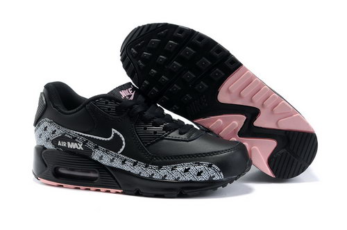 Nike Air Max 90 Womenss Shoes Wholesale Black White Reduced